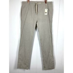 Hartford Men's Tanker Woven Tan/Taupe 100% Cotton Seersucker‎ Pants Size 52/XL